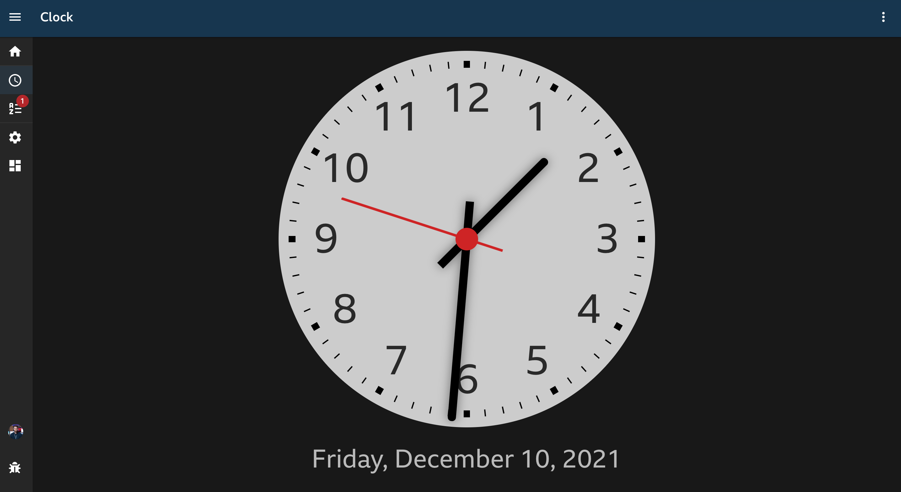 Clock Module Screenshot