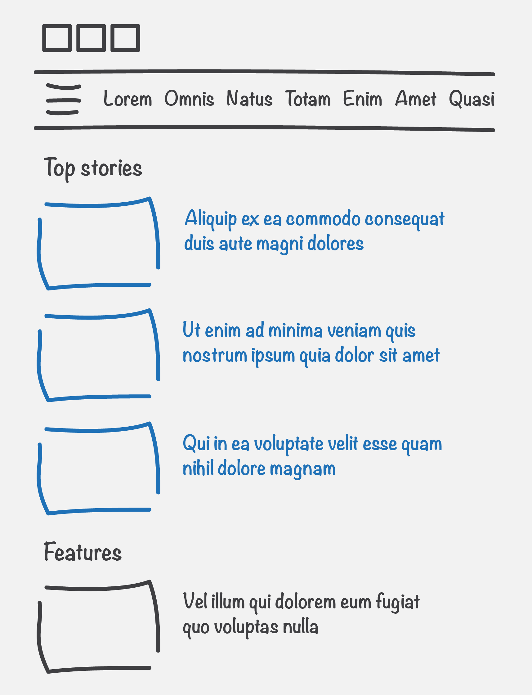 Top stories component highlighting stories that cannot be read
